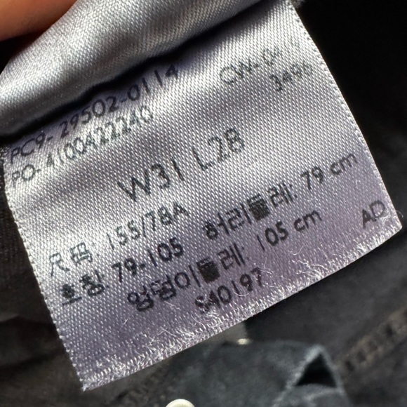 Levi’s jeans premium 501 washed black high rise button fly slim taper 31 - Picture 9 of 12